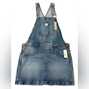 Calvin Klein Jeans Light Blue Denim Overall Dress